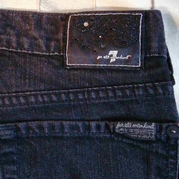 7 for all mankind black bootcut jeans size 27 - Picture 4 of 7